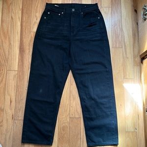 Black American eagle wide leg mom jeans